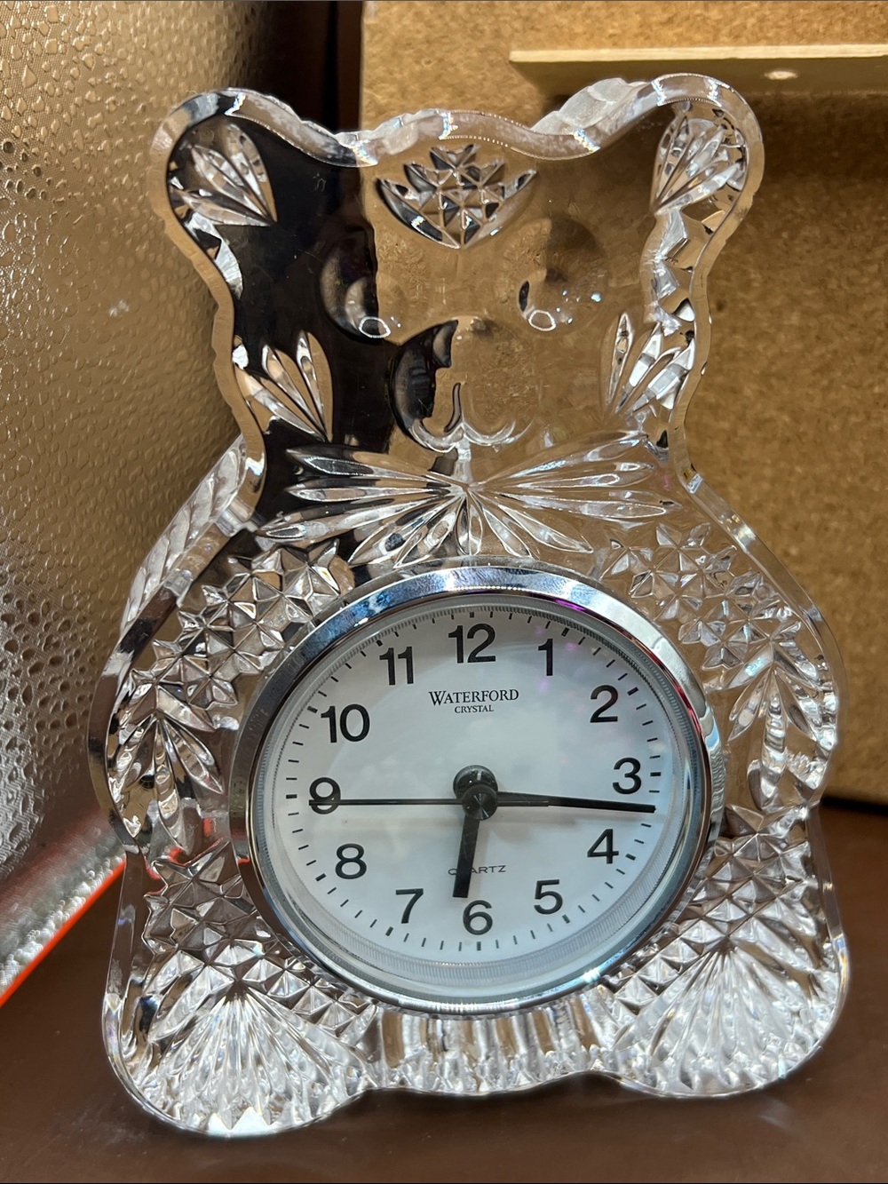 Waterford Crystal Bear clock! No Chips or Cracks